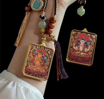 手绘唐卡挂件