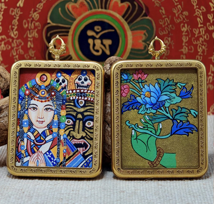 纯手绘唐卡吊坠